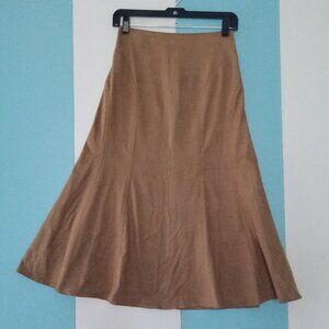 Liz Claiborne Petite Suede Brown Skirt